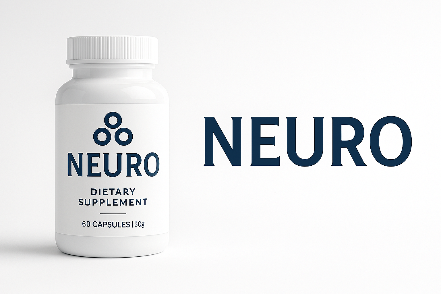 Neuro Fortis Pro dietary supplement bottle with clean white background and bold blue branding